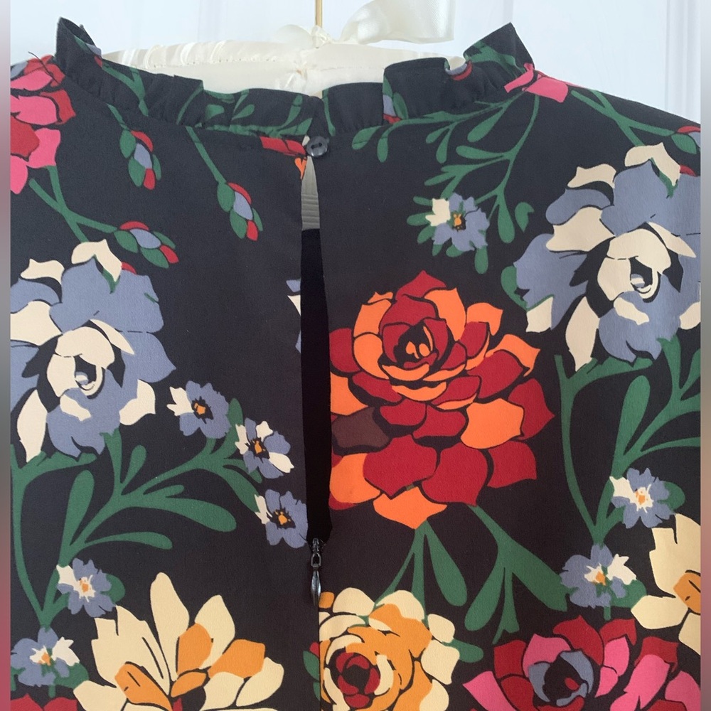 🦋 Fleur Bleue Floral Print Shift Dress size 12 - Picture 5 of 9